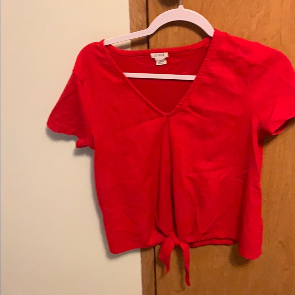 J CREW RED TIE T